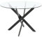 Home Heavenly® - Mesa Comedor Redonda de Cristal Dan, de 110 cm diámetro x 73 cm Altura. 4 Patas entrecruzadas. (Madera)