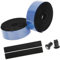 QUARKZMAN Ruban De Guidon Super Adhésif Durable Confortable Anti-Chocs Noir Bleu Foncé 1 Paire Ruban De Guidon Pour Vélo