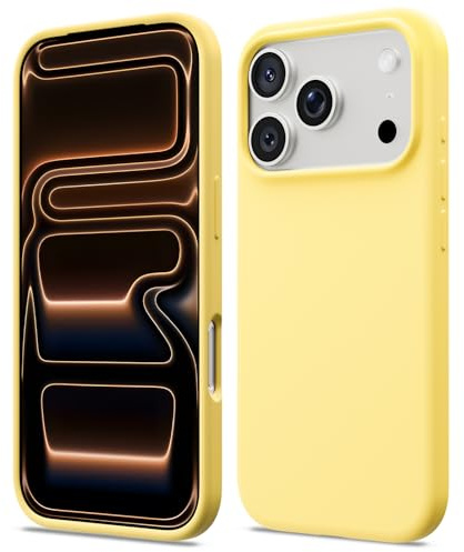 ACRONIX für iPhone 17 Pro Hülle Silikon, Handyhülle iPhone 17 Pro aus Flüssigesilikon, Kratzfeste und stoßfeste Schutzhülle iPhone 17Pro Case (2025) - Leicht gelb