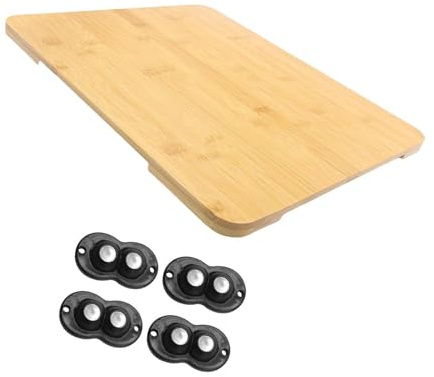 KESOTO Sliding Wooden Tray for Kitchen Appliances, Coffee Makers, Blenders, Small Appliances, Instant Pots And Pots, Wood Color