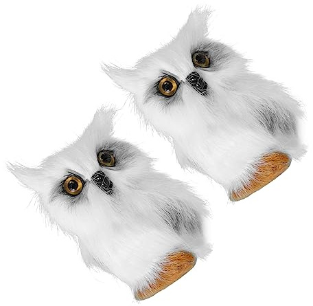 Zerodeko 2stücke Eulenform-verzierung Weihnachtsornament Schreibtisch-ornament Tischdekoration Wohndekoration