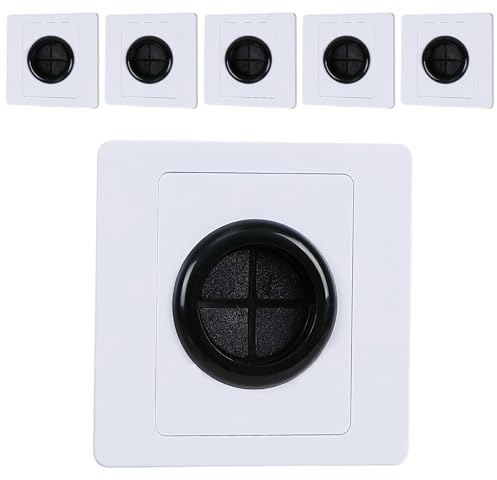 6 Pcs TV Cable Hider,Wall Hole Cover,Cable Entry Cover for Home Office TV Setup,Single Gang Wall Grommet for Tidying Cords Wires Access/Covering Outlets Receptacles (White)