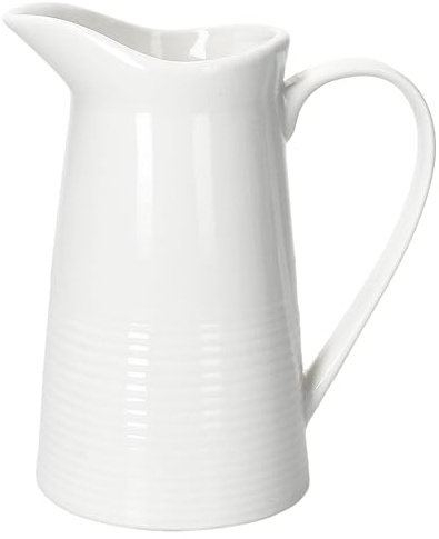 MamboCat CREME Milchkrug 0,5L I Krug aus Steingut in Cremeweiß I hübsche Kanne ideal für Milch, Kakao, Saft & Limonade I Frühstück, Brunch & Buffet I Karaffe mit Ausgießer & Henkel