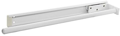 GedoTec Cremagliera tovagliolo estensibile porta asciugamani estraibile OSTELLO realizzato in alluminio con verniciatura bianca Barra porta asciugamani 1-armig Lunghezza di montaggio 443 mm - 1-armig