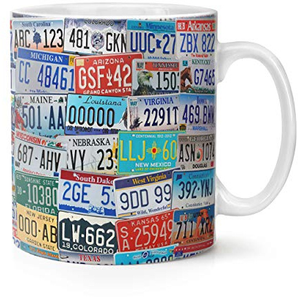 American Licence Plates 10oz Mug Cup