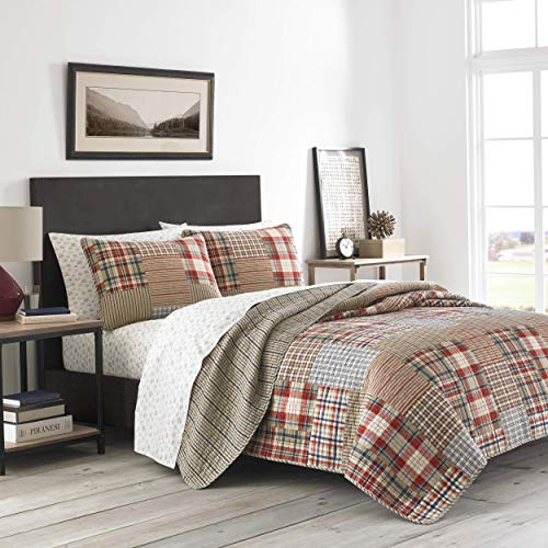 Eddie Bauer - Twin Quilt Set with Shams, Cotton, Reversible