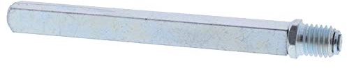 ToniTec Rollen-Wechselstift verzinkt Typ O Drückerstift mit M12Gewinde, Vierkant 10x10 mm, Länge 115 mm Türwechselstift für Garnituren mit Knauf außen und Drücker innen
