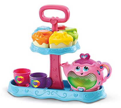 VTech - Mon Service à Thé Magique, Théière Musicale et Lumineuse, Cuisine Enfant, Dinette Interactive, 9 Pièces et Accessoires de Jeu, Cadeau Enfant de 1 an à 4 Ans - Contenu en Français