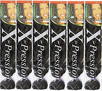 x-pression Premium Original Ultra Braid. - Color 33 (Pack of 6), 82 inch