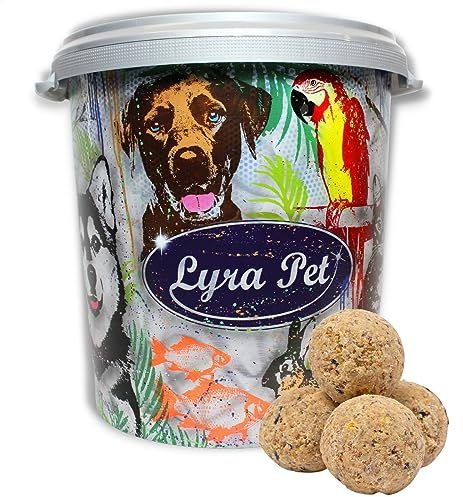 Lyra Pet® | 100 Meisenknödel ohne Netz à 90 g = 9 kg in 30 L Tonne | Vogelfutter für das Ganze Jahr | Energielieferant für Wildvögel | Mineralstoffreiches Wildvogelfutter | Fetthaltig & Nährstoffreich