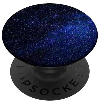 PopSockets Handy-Zubehör Geschenk Mädchen Jungs Schwarz Blaue Galaxie PopSockets PopGrip: Ausziehbarer Sockel und Griff für Handys/Tablets mit Tauschbarem Top