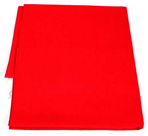 ASHIRWAD Baumwolltuch für Puja Hindu-Pooja Gott Aasan, Kokonet, Statue Shankh Wrap | AE000045-01 (rotes Tuch, 91 cm)