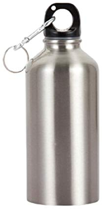 Water Bottle Bouteille Isotherme Boissons pour Sportifs Bouteilles Vide Bouteille d'eau Clair Bouteille d'eau Bouteille de Sport Gourdes Fuite Preuve Silver,400ml
