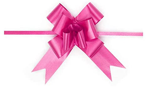 SHATCHI Grande fiocco da 30 mm/3 cm, per feste, confezioni regalo, alberi di Natale, matrimonio, compleanno, decorazione fiorista, Rosa acceso, 10 pezzi, 125870