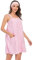 Jamron Damen Verstellbarer Handtuch Wickel Bademantel mit Stirnband für Sport, Dusche, Spa & Strand Cover Ups Rosa S
