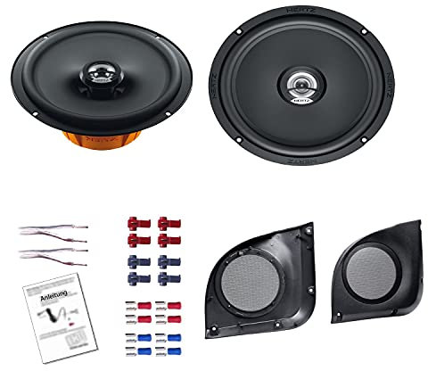 Hertz DCX 165.3 Lautsprecher mit Einbauset passend für FIAT Punto (188) 1999-2007 Türen vorne 240 Watt 16,5 cm 2 Wege Koax
