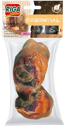RIGA - Essential - Hanches De Porc - Friandises Pour Chien À Mâcher - Riche En Protéines - Sans Colorant Ni Additifs - Longue Durée - Mastication Et Récompense - Gourmandise Naturelle Savoureuse - x 2
