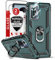 LeYi Funda para Xiaomi Redmi Note 10 Pro/Redmi Note 10 Pro MAX con 2 Piezas Vidrio Templado y 2 Piezas Protectores Lente Cámara,Armor Carcasa con 360 Anillo Soporte Antigolpes Case,Verde