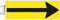 Exacompta - Réf. 67115E - 1 bande adhésive Symbole de marquage au sol forme Flèche noire sur fond jaune - En PVC traité anti-dérapant et résistant aux UV - Dimensions du panneau : 30 x 10 cm