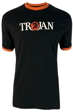 Trojan Logo Ringer Tee TC/1014 Black