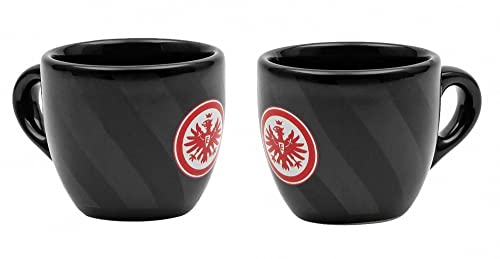 Eintracht Frankfurt Streifen Espresso Tasse (schwarz)