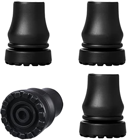 4 Stück robuste Krücken Gummi Spitzen Gehstock Gummipuffer, 1,9 cm, Walking-stöcke Gummipuffer rutschfeste TPR-Ersatz-Gummispitzen für Gehstöcke, Wanderstöcke, Senioren Krücken