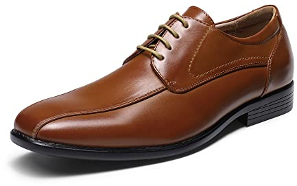 Bruno Marc Herren Anzugschuhe Klassischer Schnürhalbschuhe Businessschuhe Derby Oxfordschuhe,Size 42,Braun,DP03-E
