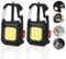 URAQT Upgraded LED Keychain Flashlight, 1000 Lumens Mini LED COB Flashlight, 7 Modes USB Rechargeable Flashlight with Window Breaker, Magnet Design, Hook, Waterproof Pocket Light for Daily Use