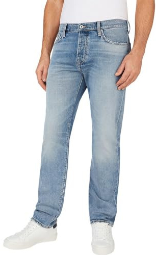 Pepe Jeans Straight FIT MID-Rise Jeans - Byron, Blue (Denim-mi9), 31W / 32L