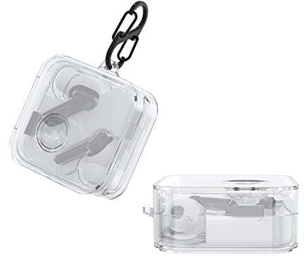 kwmobile Carcasa Compatible con Nothing Ear (2) Funda - Funda de Silicona antigolpes con mosquetón - Transparente