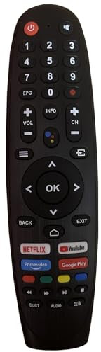 Sostituito Telecomando per TV Smart-Tech 24HA20T3 32HA10T3 32HA10V3 43QA20V3 43UA10V3 43UA20T3 50UA10V3 50UA20T3 55QA20V3 - Nessun Bisogno Di Programmazione