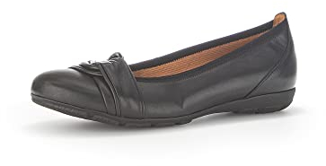 Gabor Damen Klassische Ballerinas, Frauen Flats,Halbschuhe,Sommerschuhe,Slipper,Ballerina-Schuhe,Ballett-Schuhe,schwarz,40 EU / 6.5 UK