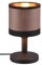 Reality Leuchten Tischleuchte Davos R59551041, Metall Schwarz matt, Schirm Stoff Taupe/Schwarz/goldfarbig, exkl. 1x E14