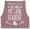 Schürze - Kochschürze - Hier wird mit Liebe gekocht mit Name I Geschenk Kochen - 85x69 - Rosa - personalisierte küchenschürze damen kochschuerze dame küche sprüche kochschürzen koch schürzen