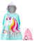 QKURT Strandtücher für Kinder, Kinder-Strand-Badeponcho, Handtuch Schwimmtuch Pool Warmer Wickel mit tragbarer Tasche mit Kordelzug für Mädchen
