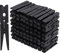 Jeffbaubl Lot de 100 pinces à linge en bois noir - Grandes pinces à linge en bois de 10,2 cm - Pour photos, mur photo, vêtements, bricolage