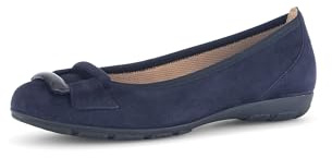 Gabor Damen Klassische Ballerinas, Frauen Flats,Ballet-Flats,Ausgehschuhe,Abendschuhe,Slip-ons,klassisch elegant,Pumps,Atlantik,38.5 EU / 5.5 UK