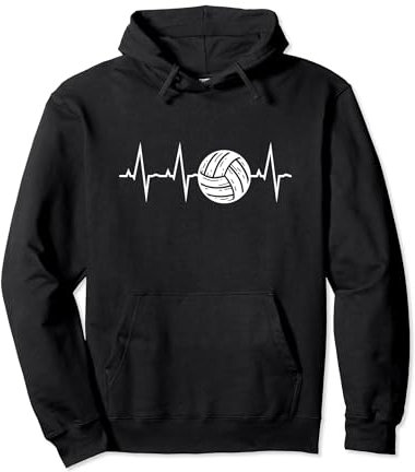 Volleyball Heartbeat Shirt Volleyball EKG T-Shirt Pullover Hoodie