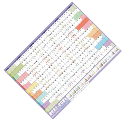 Jahresplaner 2024, Jahresplaner 2024, Kalender für das ganze Jahr, 85 x 62 cm, Wandkalender, läuft Juni 2023, Juni 2024, für Zuhause, Wandkalender 2024, 12 Monate