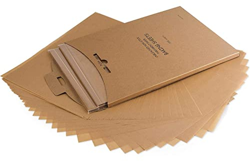 Papel multiusos para hornear sin blanquear para sartenes, hornear, pan, carne, pizza, tostadora, 100 unidades