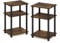 Furinno Just 3-stufiger Turn-N-Tube-Beistelltisch, 2er-Pack, Bernsteinkiefer/Schwarz