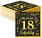 Servietten 18. Geburtstag Deko - Happy Birthday Schwarz Gold Tischdeko für Junge Mädchen - 18 Stück Papier Decorations 33x33cm