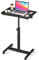 Adjustable Overbed Bedside Table, Hospital Bed Table with Wheels, Rolling Desk, Mobile Desk, Rolling Laptop Stand, Computer Cart, Portable Desk on Wheels, Small Standing Desk or Bed Table Tray