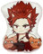 SPIRTUDE Anime Kissen Cartoon MHA Bild Plüsch Memory Kissenbezug (Kirishima Eijiro, L)