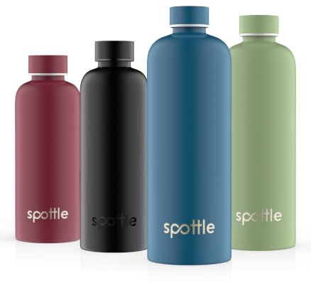 spottle Edelstahl Trinkflasche 750 ml – Thermosflasche aus Metall, doppelwandig, vakuumisoliert, Kohlensäure geeignet, auslaufsicher, spülmaschinenfest