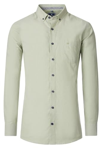 Redmond Freizeithemd Uni Comfort Fit Grün 3XL