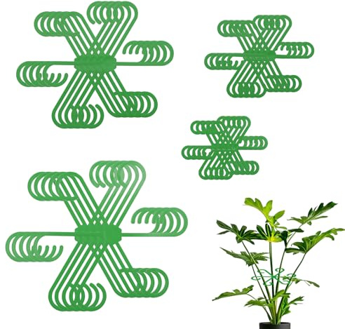 WestCH 20 Stück Pflanzenstütze Staudenhalter, Pflanzenstielhalter Pflanzen Stütze, Pflanzenhalter Pflanzenstützen Vier Größen Plant Support zur Unterstützung Monstera für Blume Pflanzen Tomaten (C)
