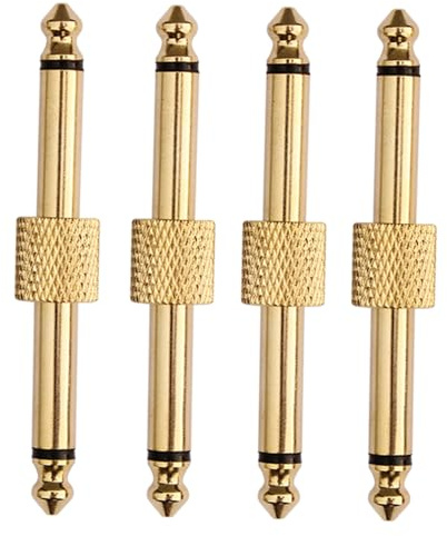 Holibanna 4pezzi Connettore Pedale Effetti Per Chitarra Di Adattatori Doppia Testa Accoppiatore Audio Resistente E Antiossidante Per Pedaliera Compatibile Con Dispositivi Vari