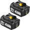 2X 18V 8,0Ah/8000mAh Ersatzakku für Makita, Powtree Akku für Makita 18V BL1850 BL1850B BL1860B BL1860 BL1840B BL1840 BL1830 BL1835 BL1845 194204-5 LXT-400 mit LED Werkzeugakku