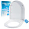 WC Sitz Mit Absenkautomatik,Toilettendeckel D-Form Hochwertige Und Stabile Antibakterieller Toiletten,Stabile QualitäT,mit Quick Release Funktion,Einfache Montage Wc Sitz | WC-Sitz Stabil bis 250kg